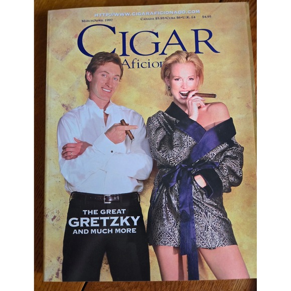 Cigar Aficionado Other - Cigar Aficionado Magazine March April 1997 Wayne Gretzky Janet Jones Vintage